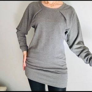 Free People Beach Small Top sweatshirt tunic dress in Grey